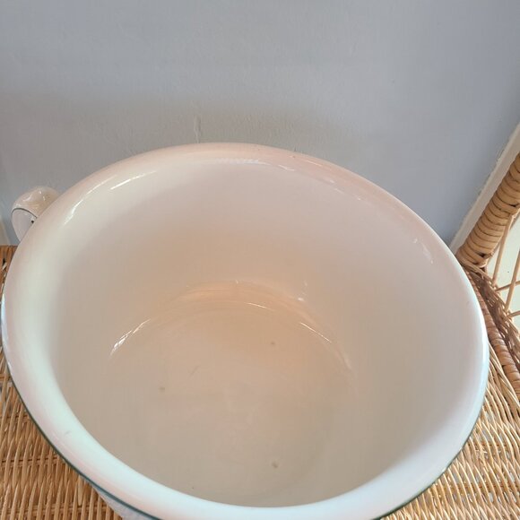 Great Northern Rare ANTIQUE VINTAGE Chamber Po White W/ Green Lettering 1930's - Picture 6 of 7